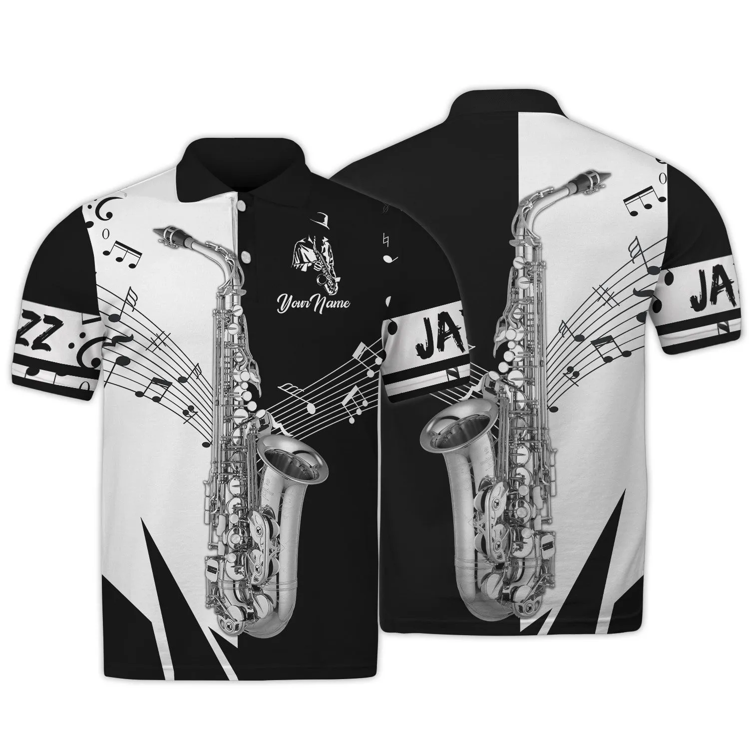 Saxophone Musical Instrument Personalized Name 3D Zipper Hoodie, 3D Hoodie Tshirt