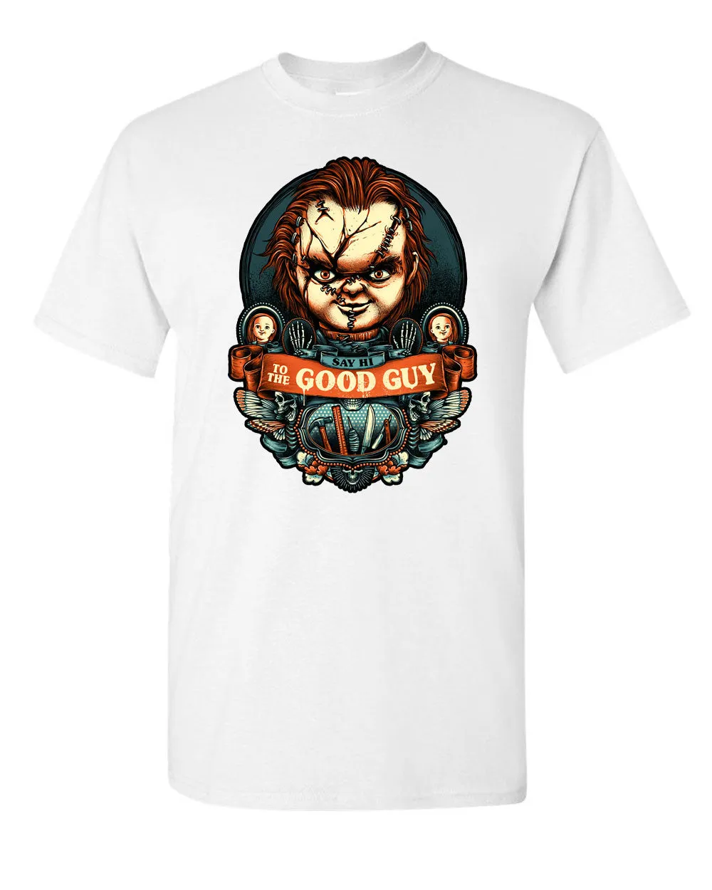 Say hi to the Good Guy Horror Movie T-shirt, Chucky Halloween Tee
