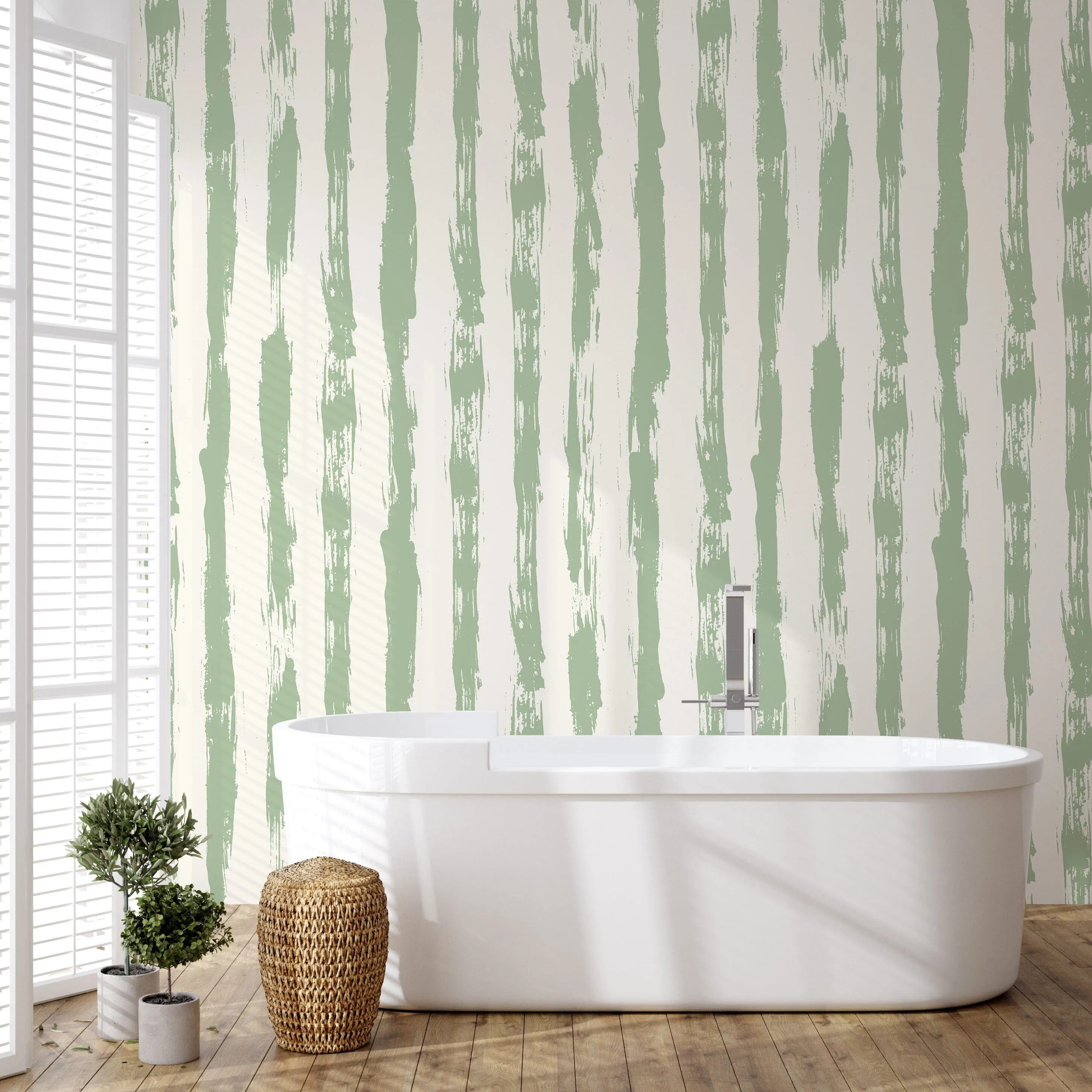 SEA STRIPES IN SAGE
