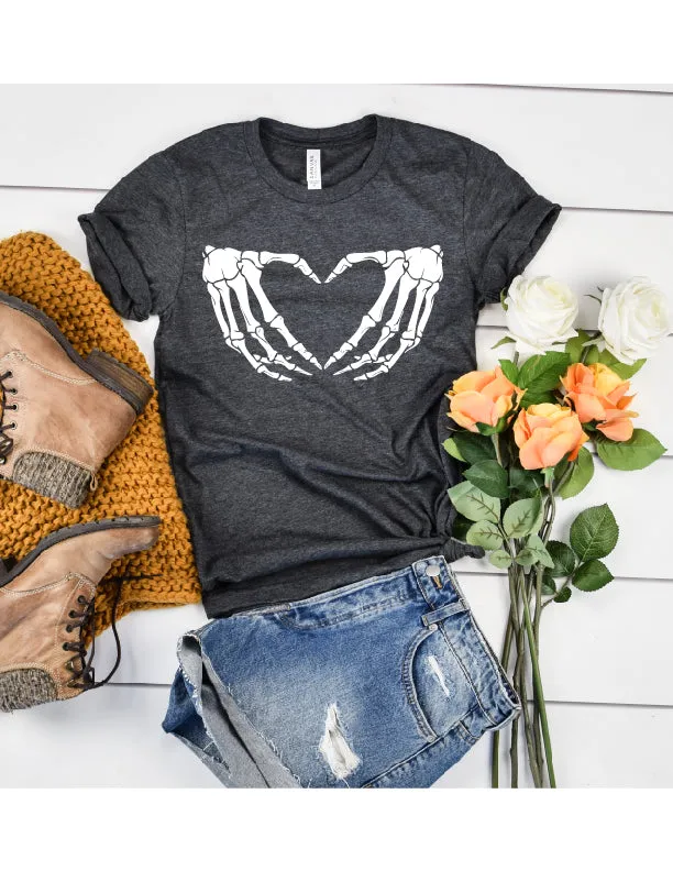 Skeleton Heart Halloween Shirt | Fall Shirt | Unisex Crew