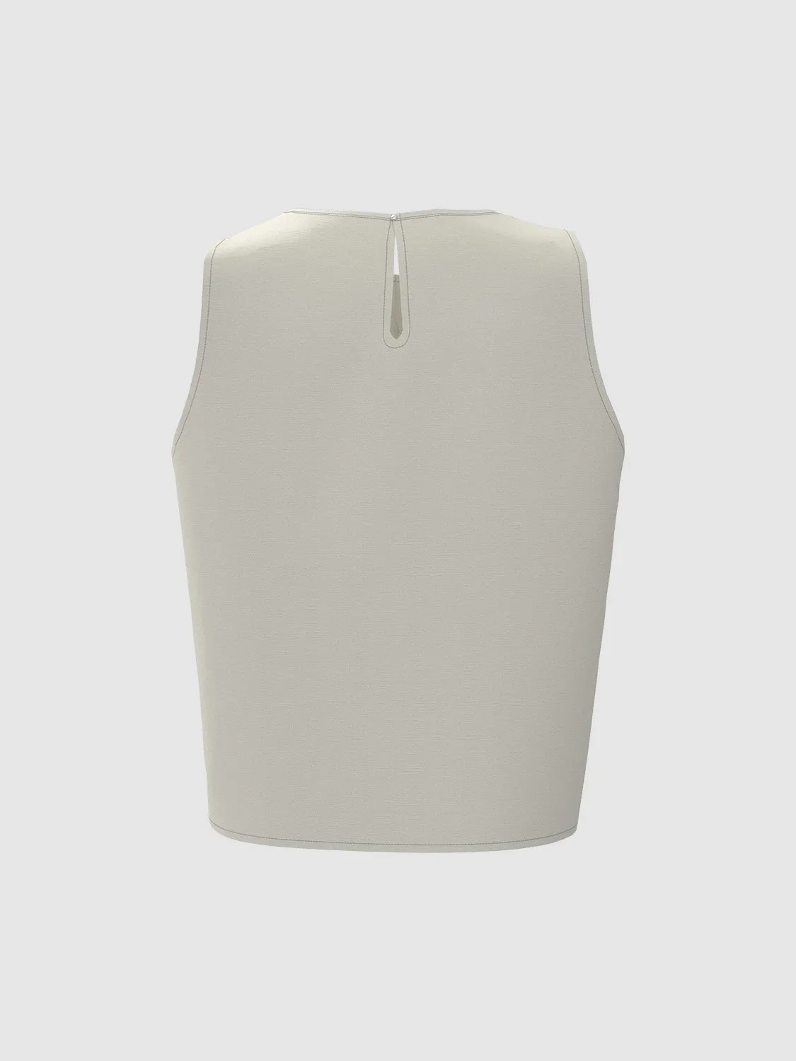 Sleeveless Crew Neck Vests
