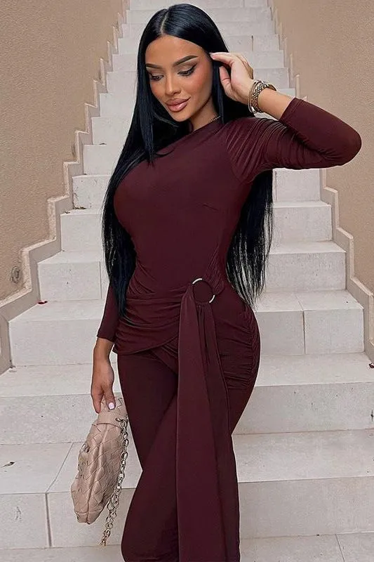 Slim Fit Strap Back Zipper Jumpsuit