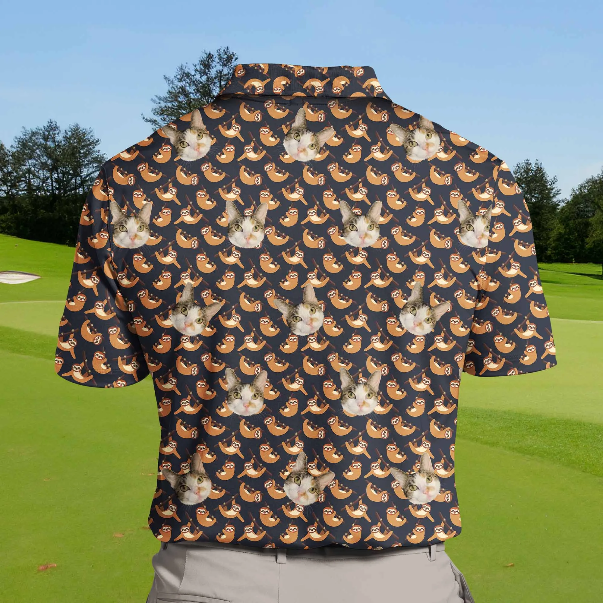 Sloth On The Branch | Custom Polo Shirts with Faces or Logos