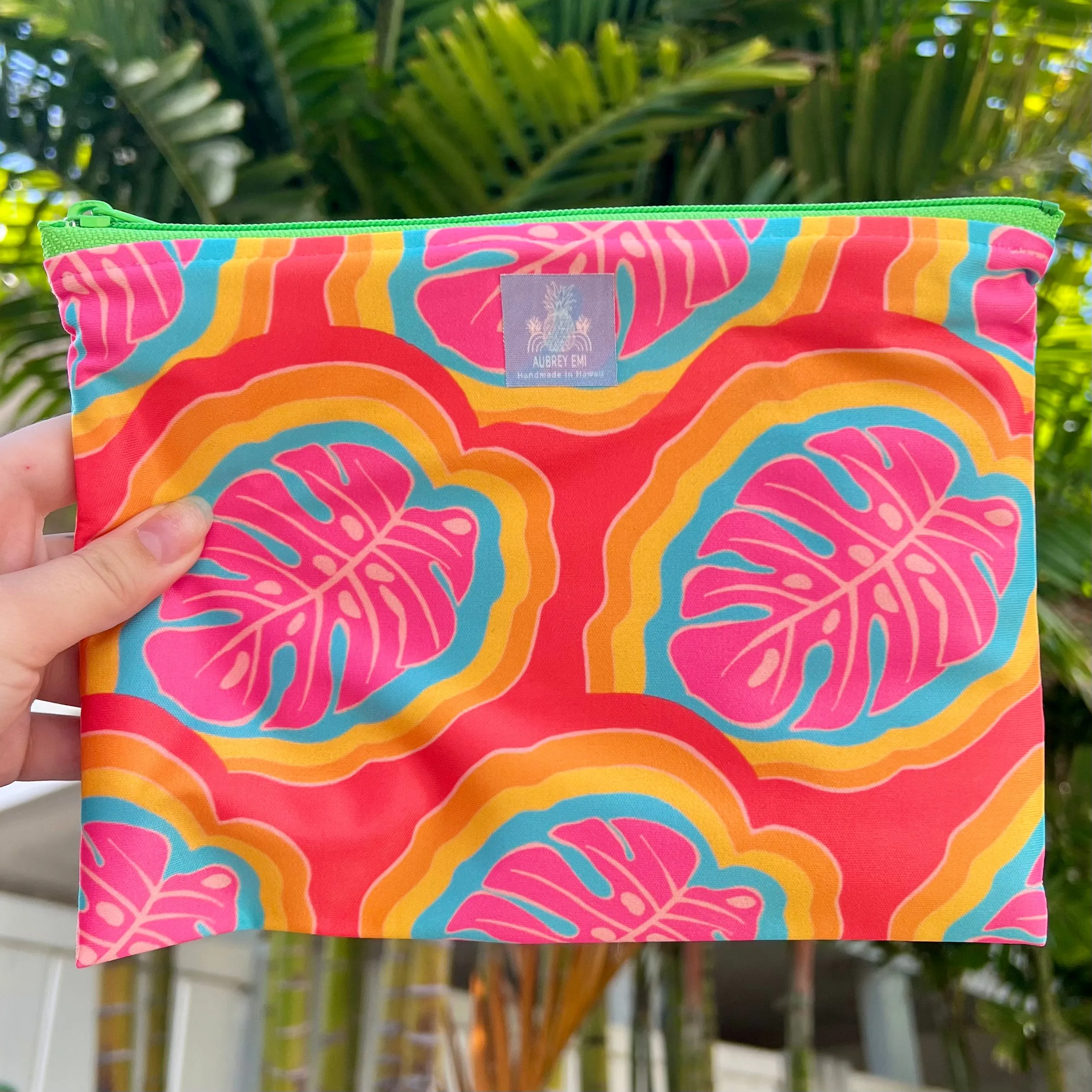 Splash Proof/ Wet Dry Bag - Monstera