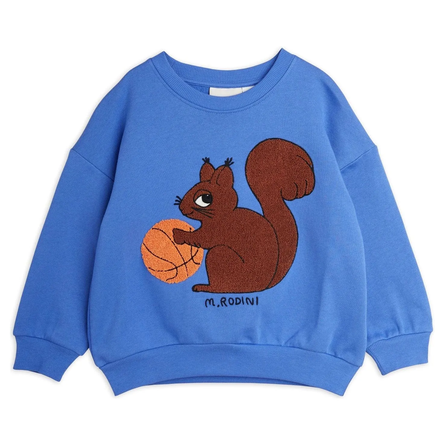 Squirrel Chenille Emb Sweatshirt - Blue