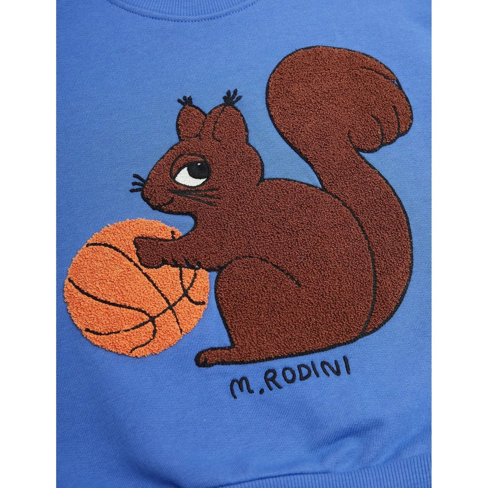 Squirrel Chenille Emb Sweatshirt - Blue