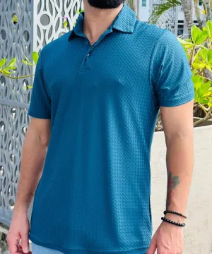St Tropez Teal Polo Crochet
