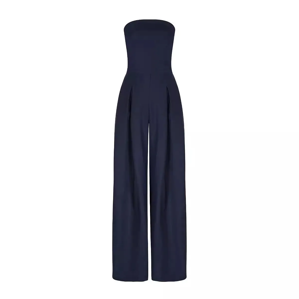 Strapless Jumpsuit with Pockets