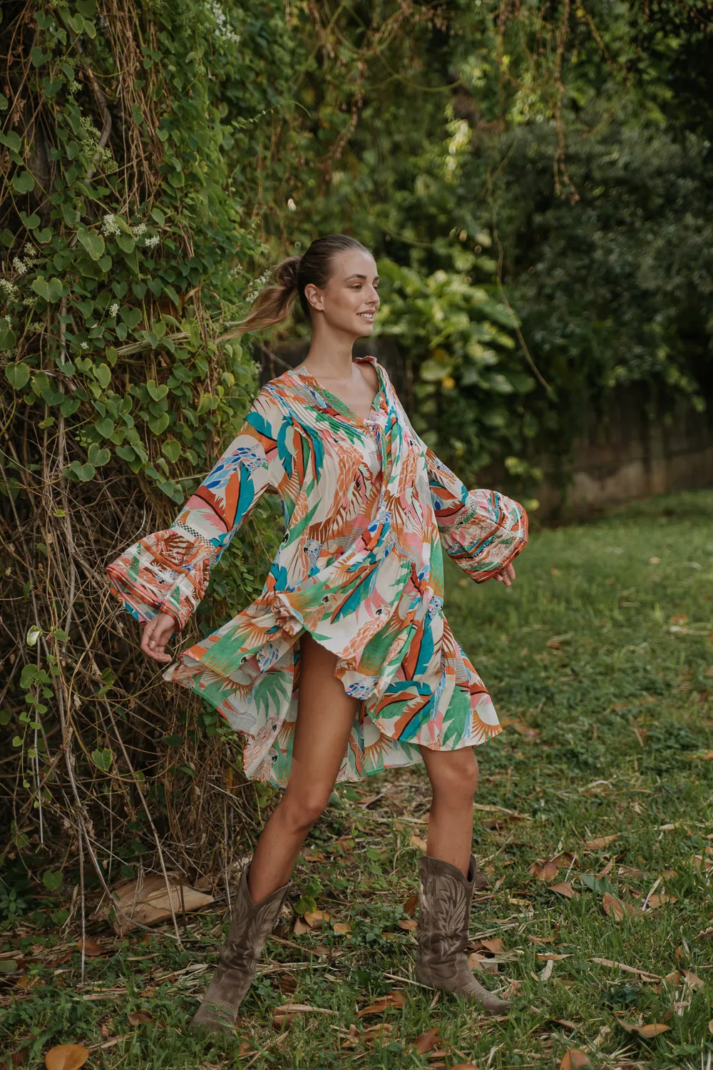 STYLIANOS DRESS - TRES MARIAS ORANGE