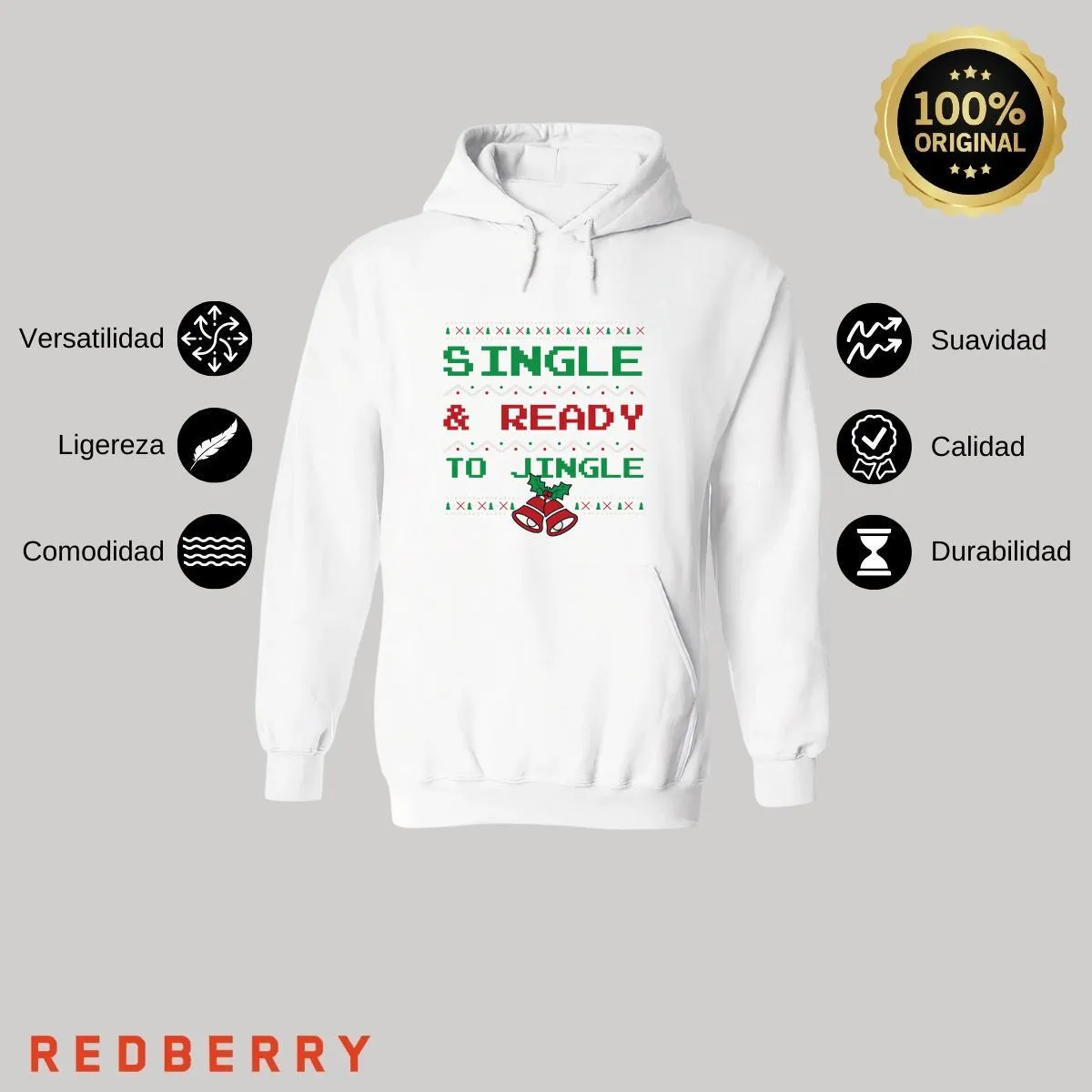 Sudadera Deportiva Mujer Navideña Hoodie 019
