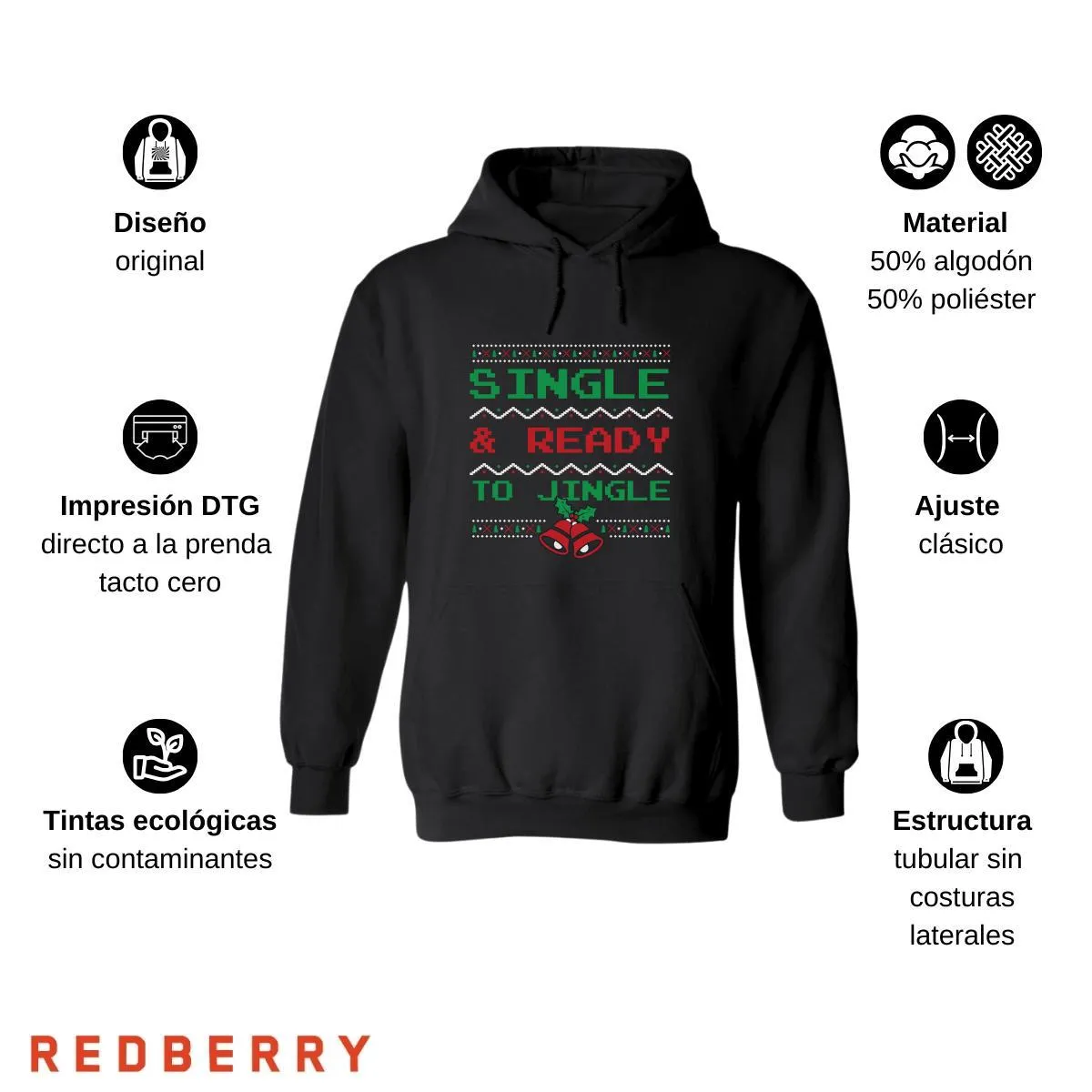 Sudadera Deportiva Mujer Navideña Hoodie 019