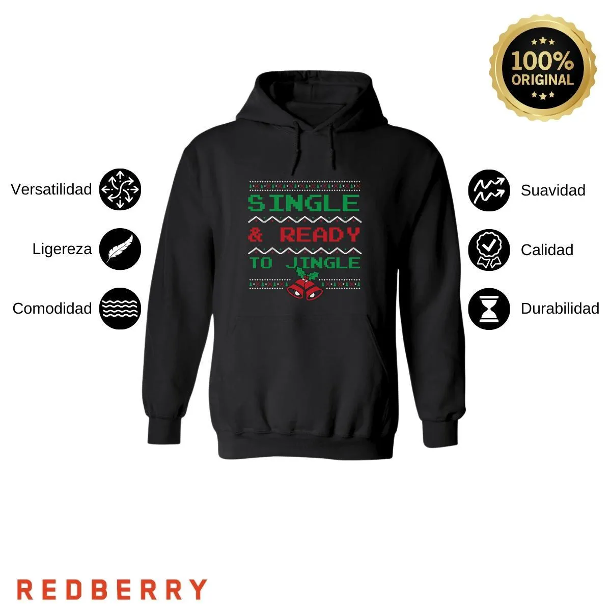Sudadera Deportiva Mujer Navideña Hoodie 019