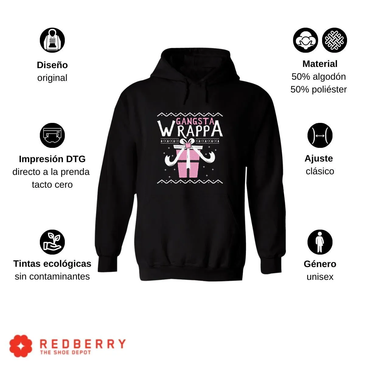 Sudadera Navideña Hombre Deportiva Hoodie 003