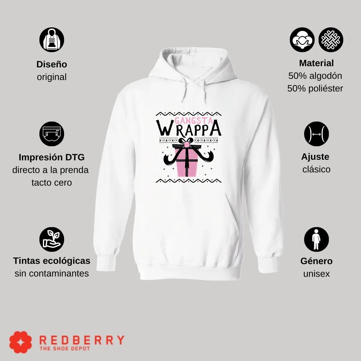 Sudadera Navideña Hombre Deportiva Hoodie 003