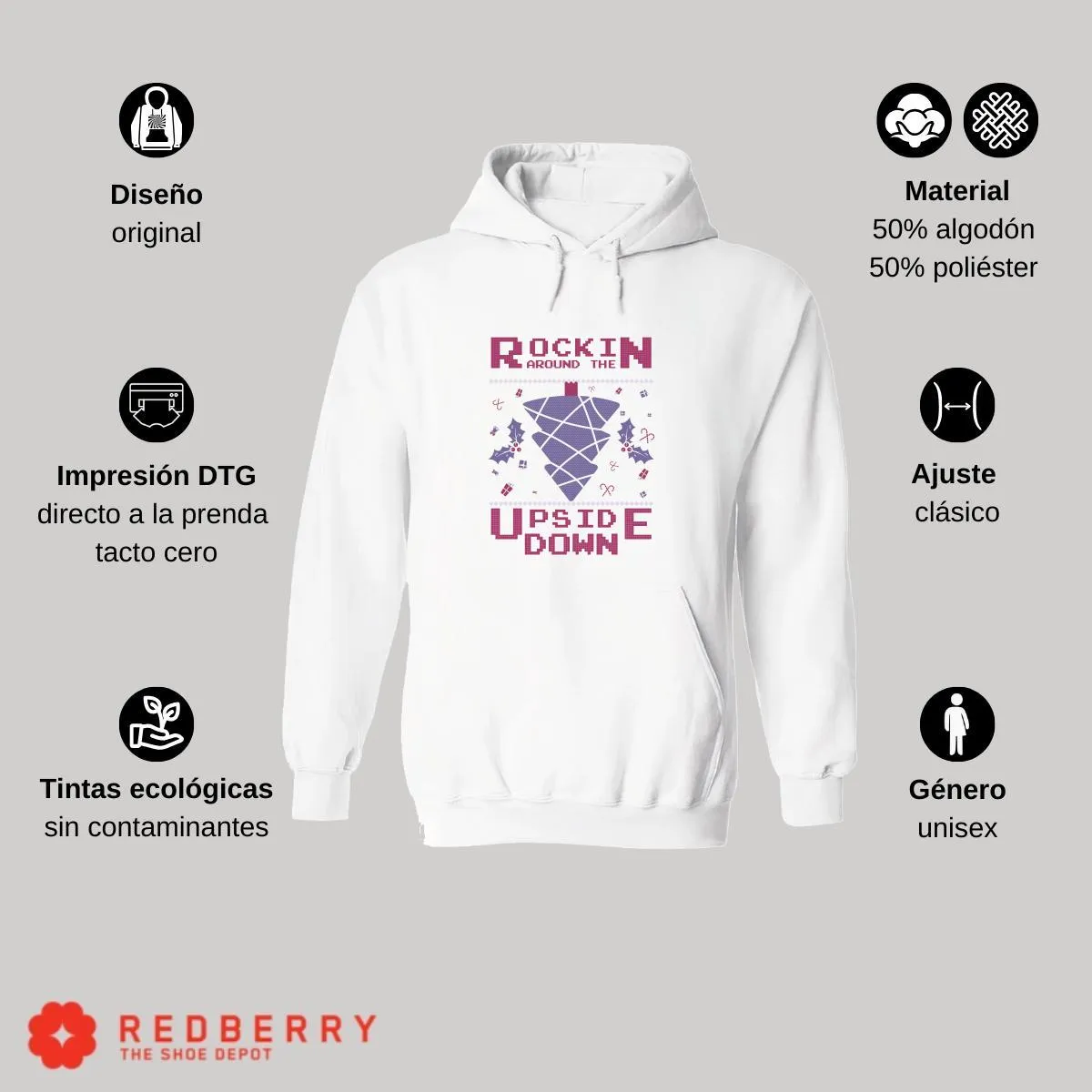 Sudadera Navideña Hombre Deportiva Hoodie 014