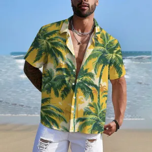 Summer Hawaii Tropical Tree Printed Shirt For Men