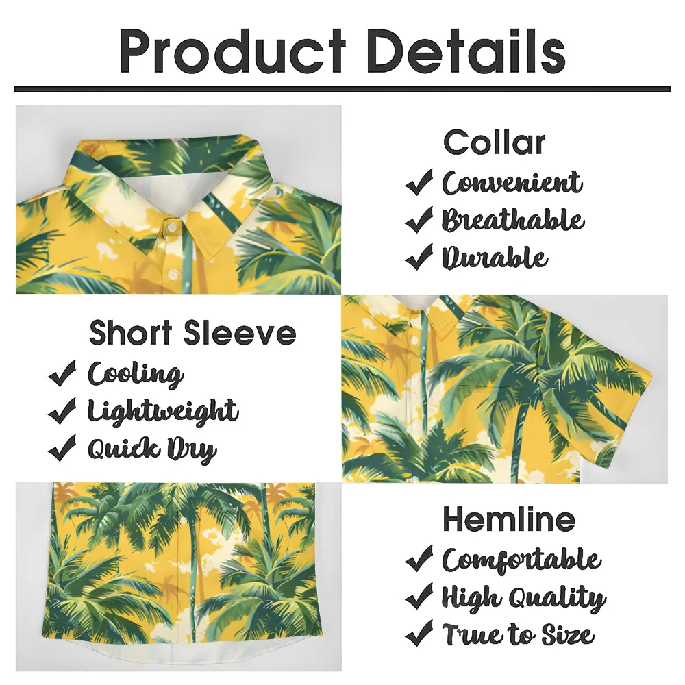 Summer Hawaii Tropical Tree Printed Shirt For Men