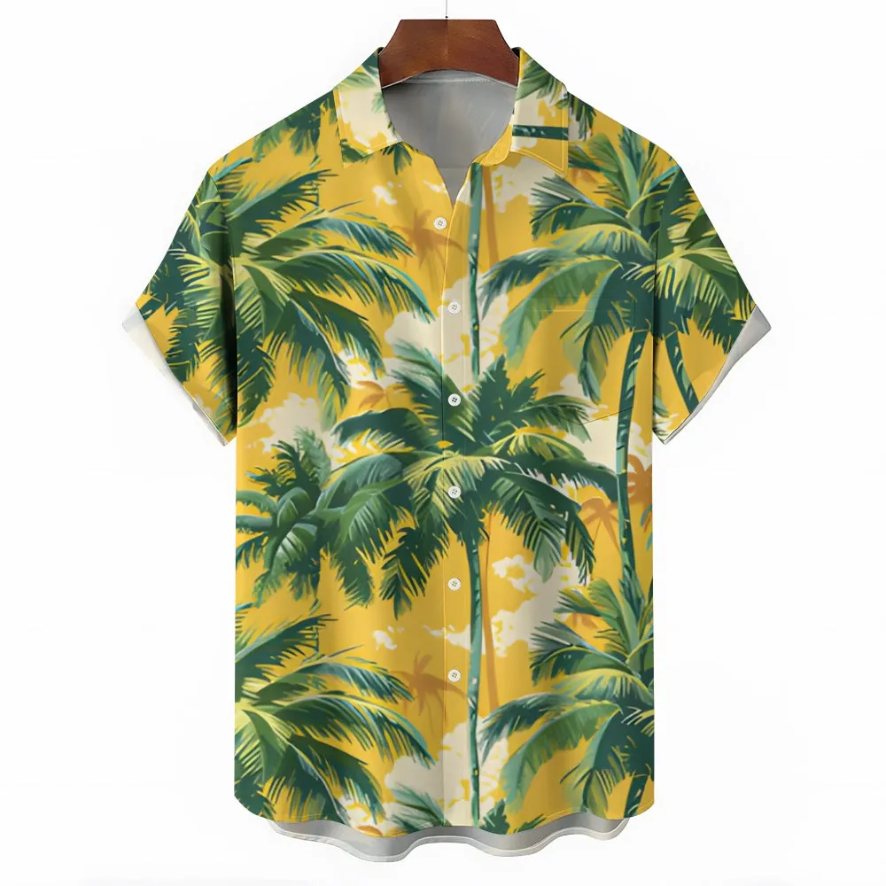 Summer Hawaii Tropical Tree Printed Shirt For Men