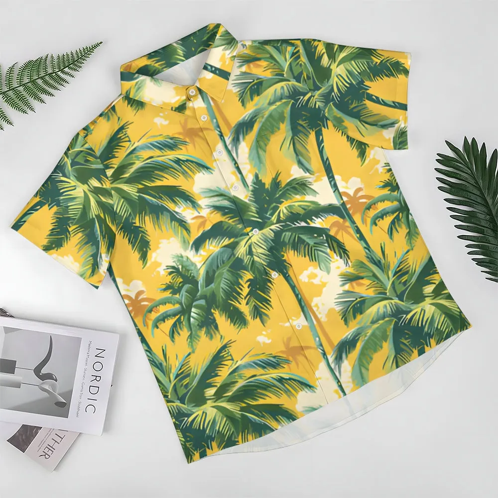 Summer Hawaii Tropical Tree Printed Shirt For Men