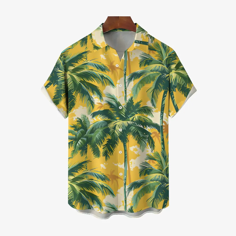 Summer Hawaii Tropical Tree Printed Shirt For Men