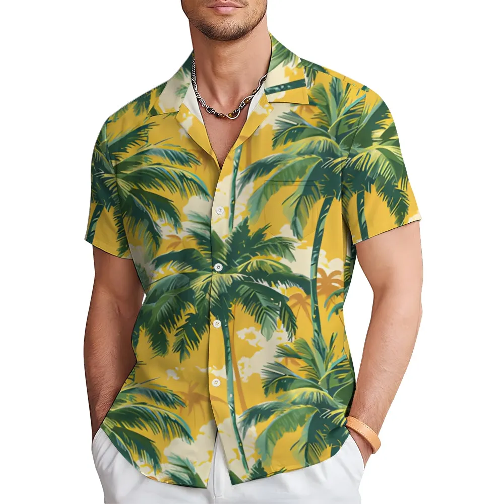 Summer Hawaii Tropical Tree Printed Shirt For Men