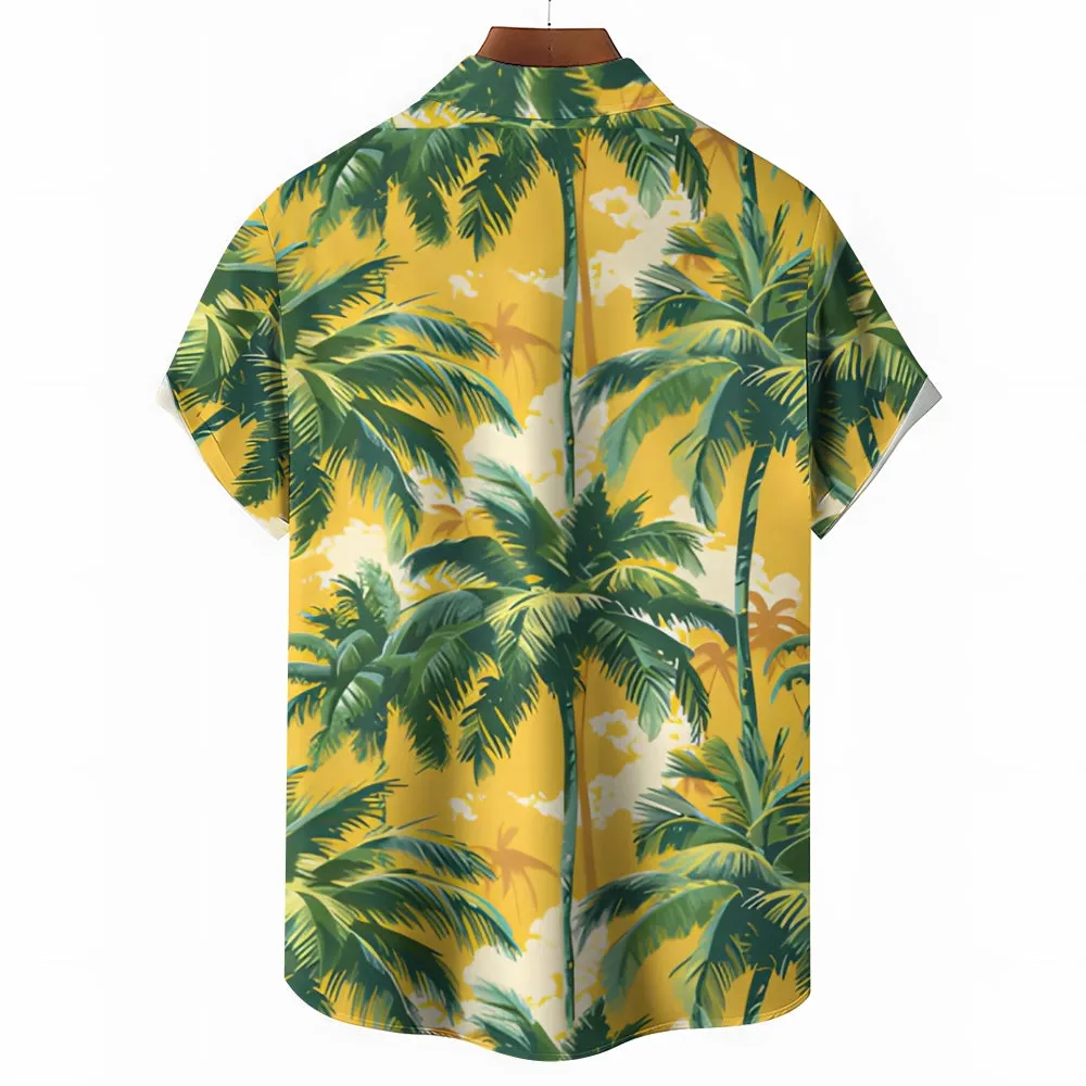 Summer Hawaii Tropical Tree Printed Shirt For Men