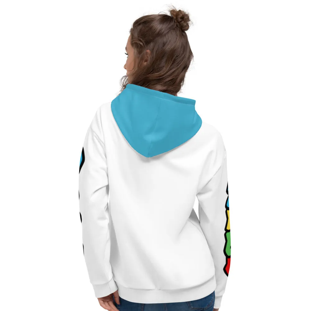Super STFU Unisex Hoodie - White/Blue