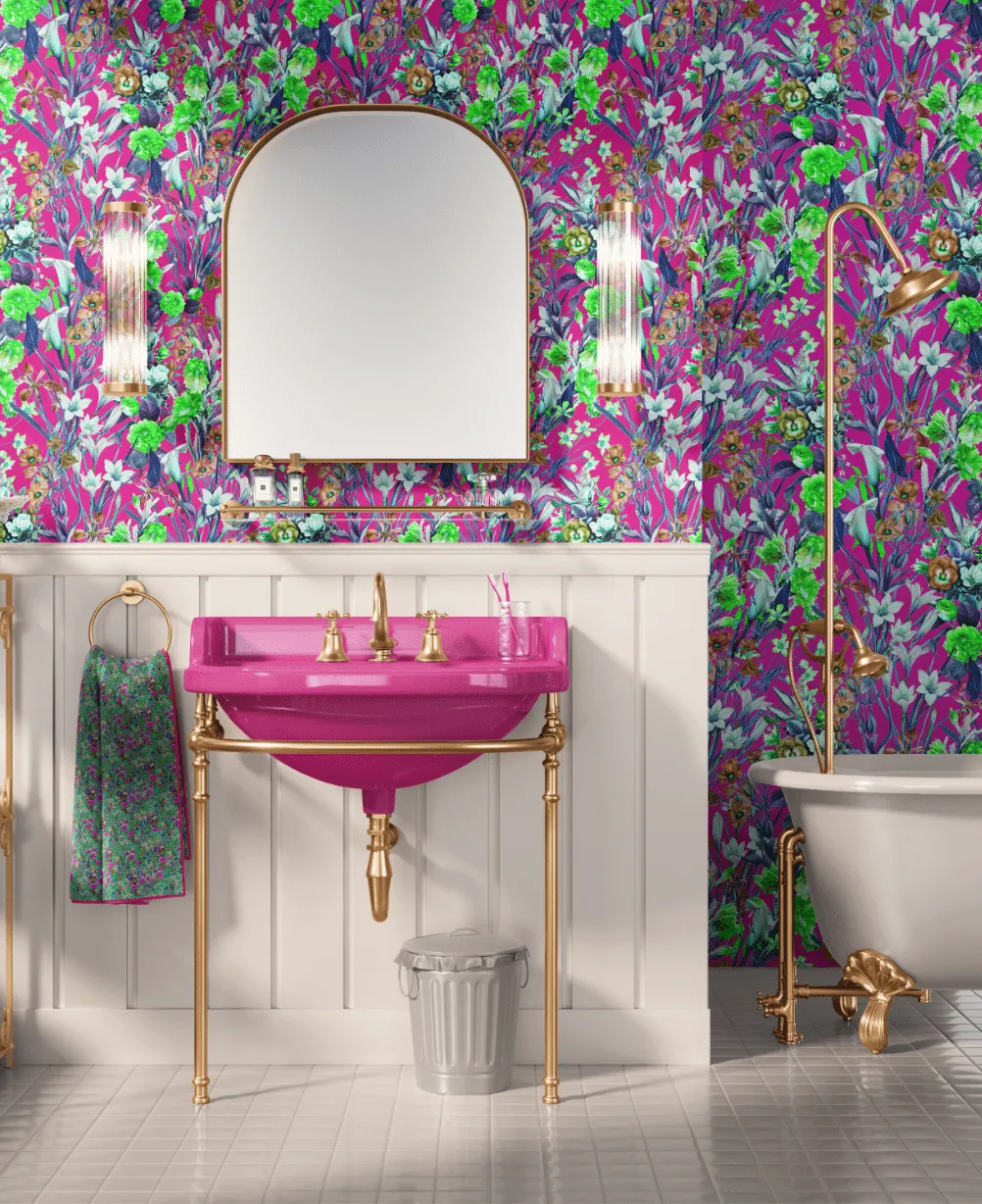 SWEET VIRGINIA WALLPAPER IN PINK
