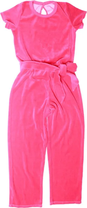 T2LOVE- JUMPSUIT W/TIE BELT (Magenta)