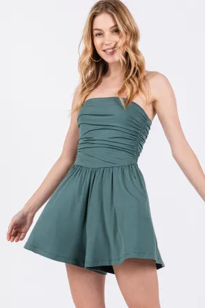 Tank Top Shirring Romper (Assorted Colors)