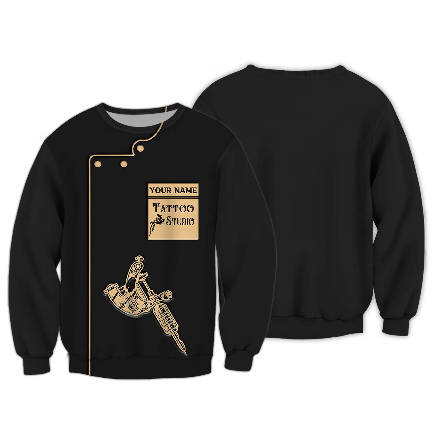 Tattoo Artist Personalized T-Shirt Classic Tattoo Uniform Tee Shirt Zipper Hoodie, 3D Hoodie [Non workwear]