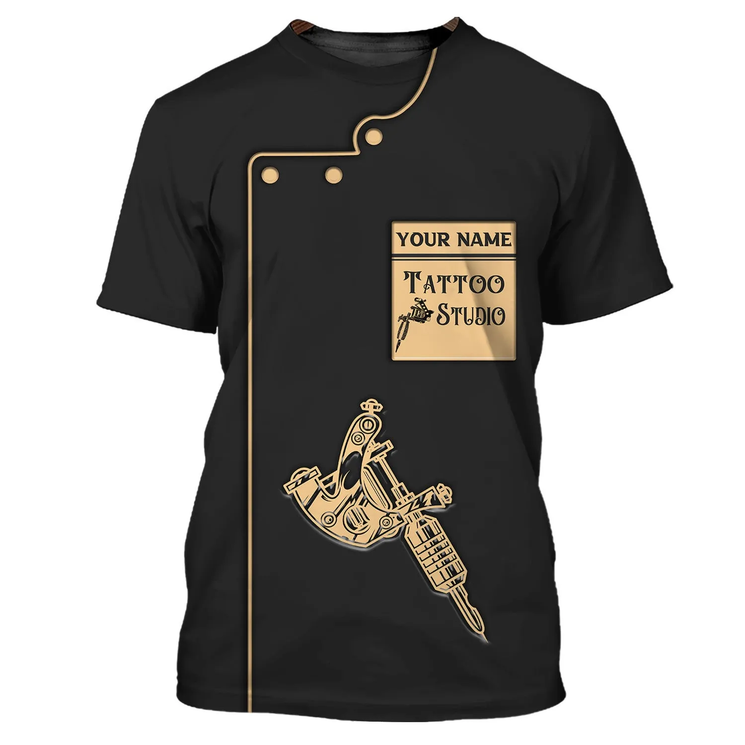 Tattoo Artist Personalized T-Shirt Classic Tattoo Uniform Tee Shirt Zipper Hoodie, 3D Hoodie [Non workwear]