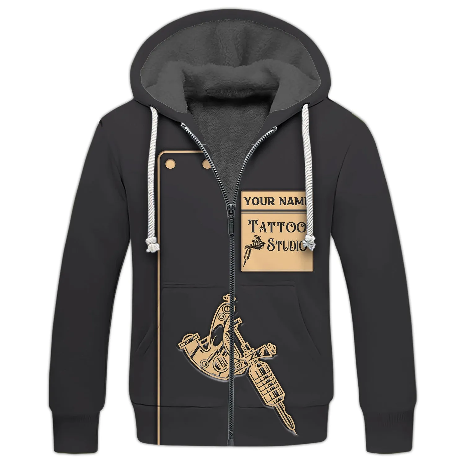Tattoo Artist Personalized T-Shirt Classic Tattoo Uniform Tee Shirt Zipper Hoodie, 3D Hoodie [Non workwear]