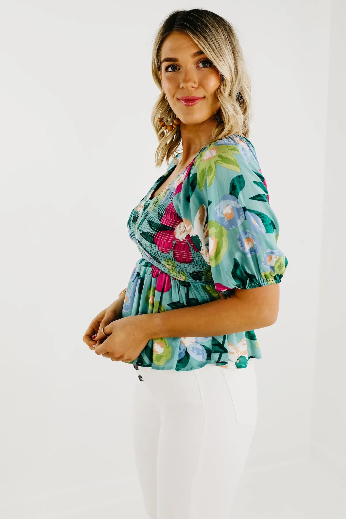 The Amaris Floral Smocked Top - FINAL SALE