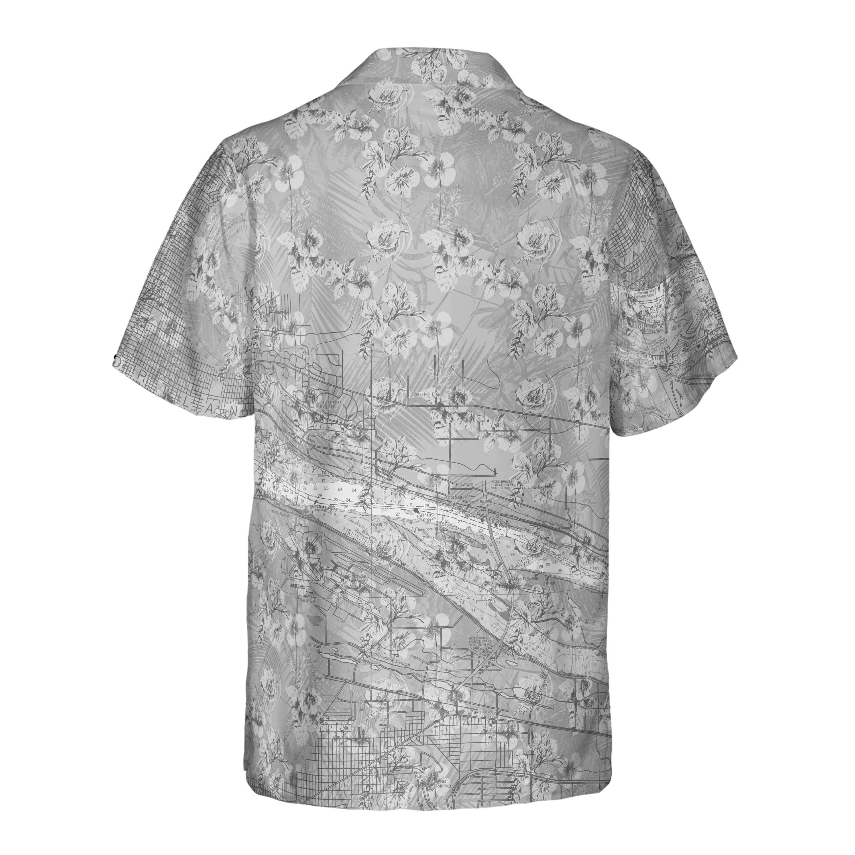 The Columbia River Silver Flowers Pocket Shirt