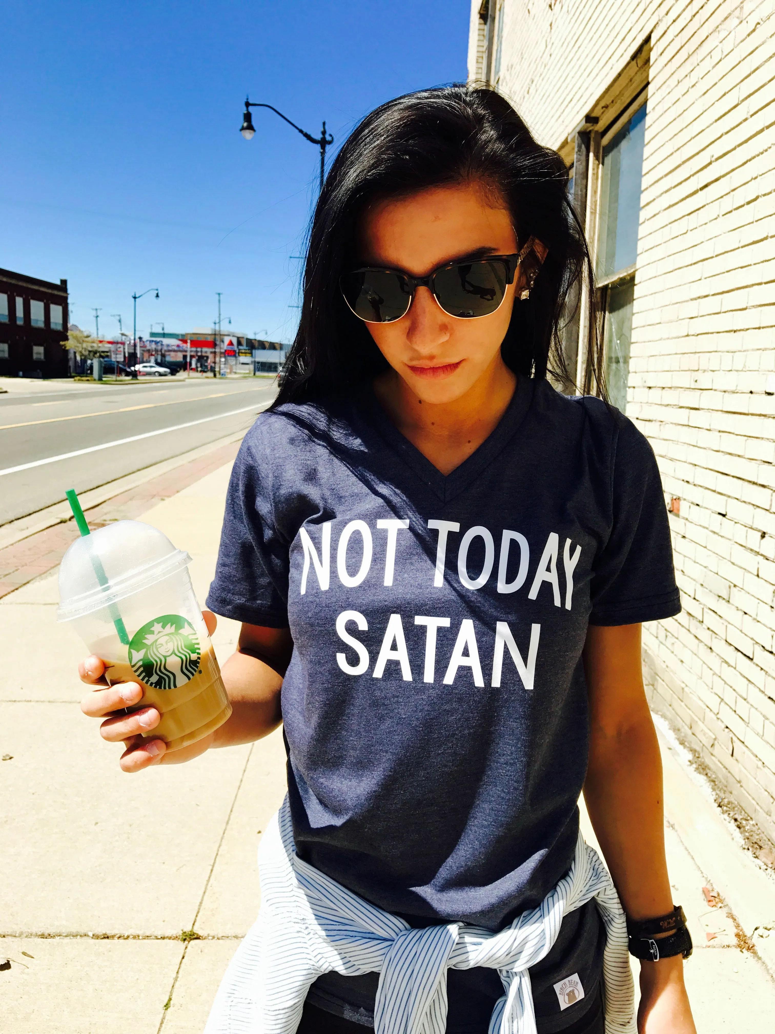 THE ORIGINAL Unisex T-Shirt Not Today Satan Shirt - Not Today Satan T Shirt - Not Today Satan T Shirt - funny T Shirt - Trending T Shirt
