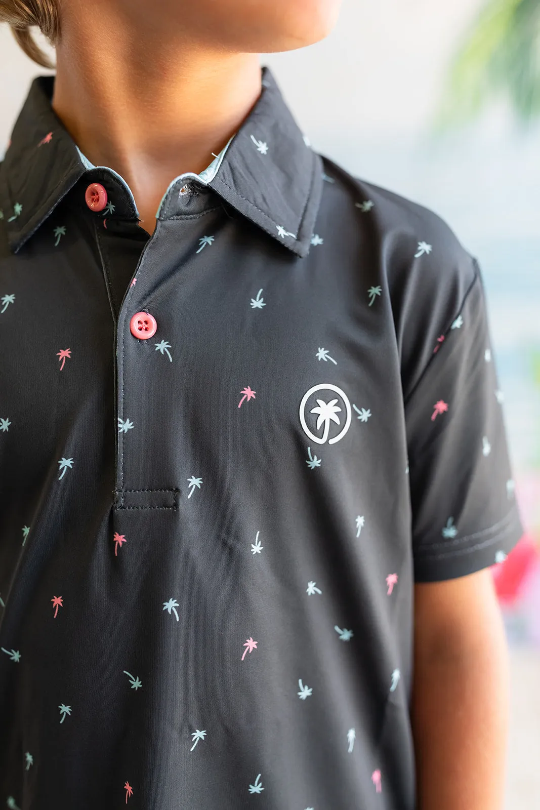 The Palm Icon Night Kids Polo