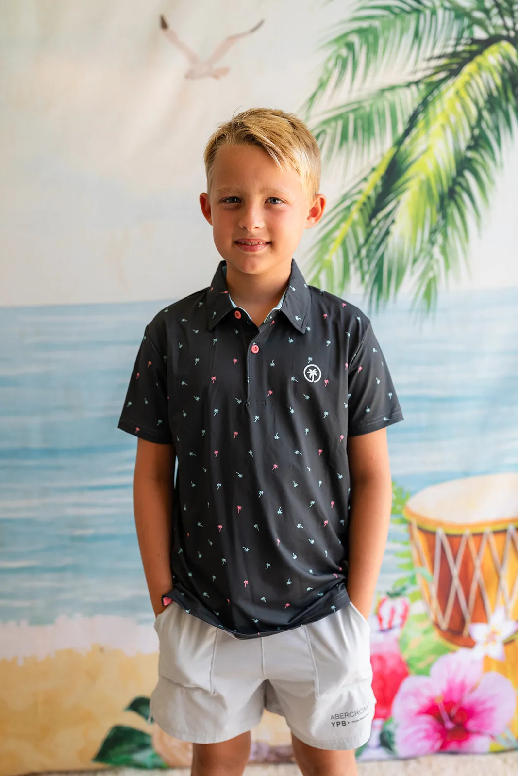 The Palm Icon Night Kids Polo