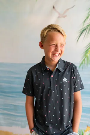 The Palm Icon Night Kids Polo