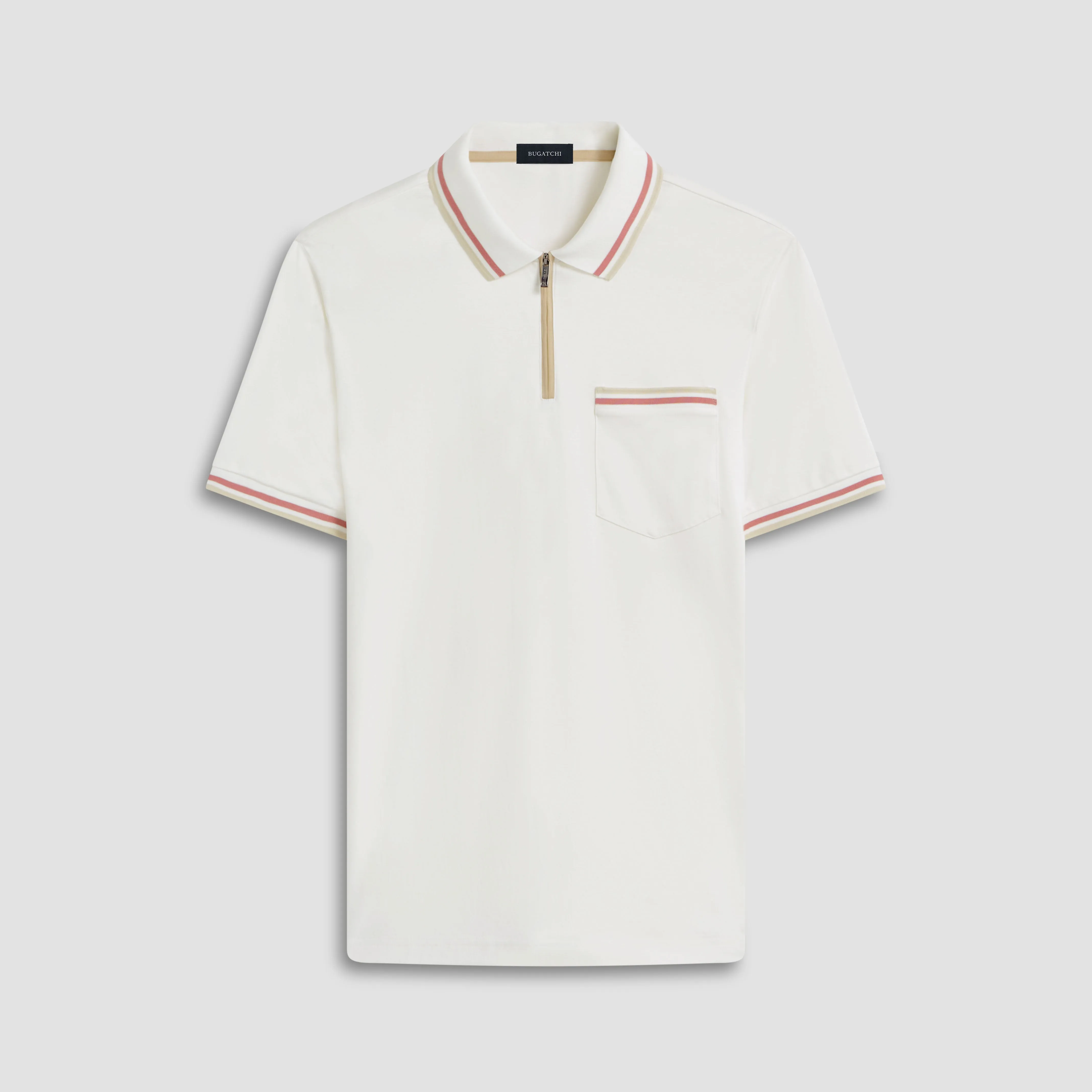 Tipped Quarter Zip Polo