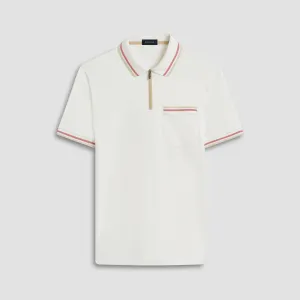 Tipped Quarter Zip Polo