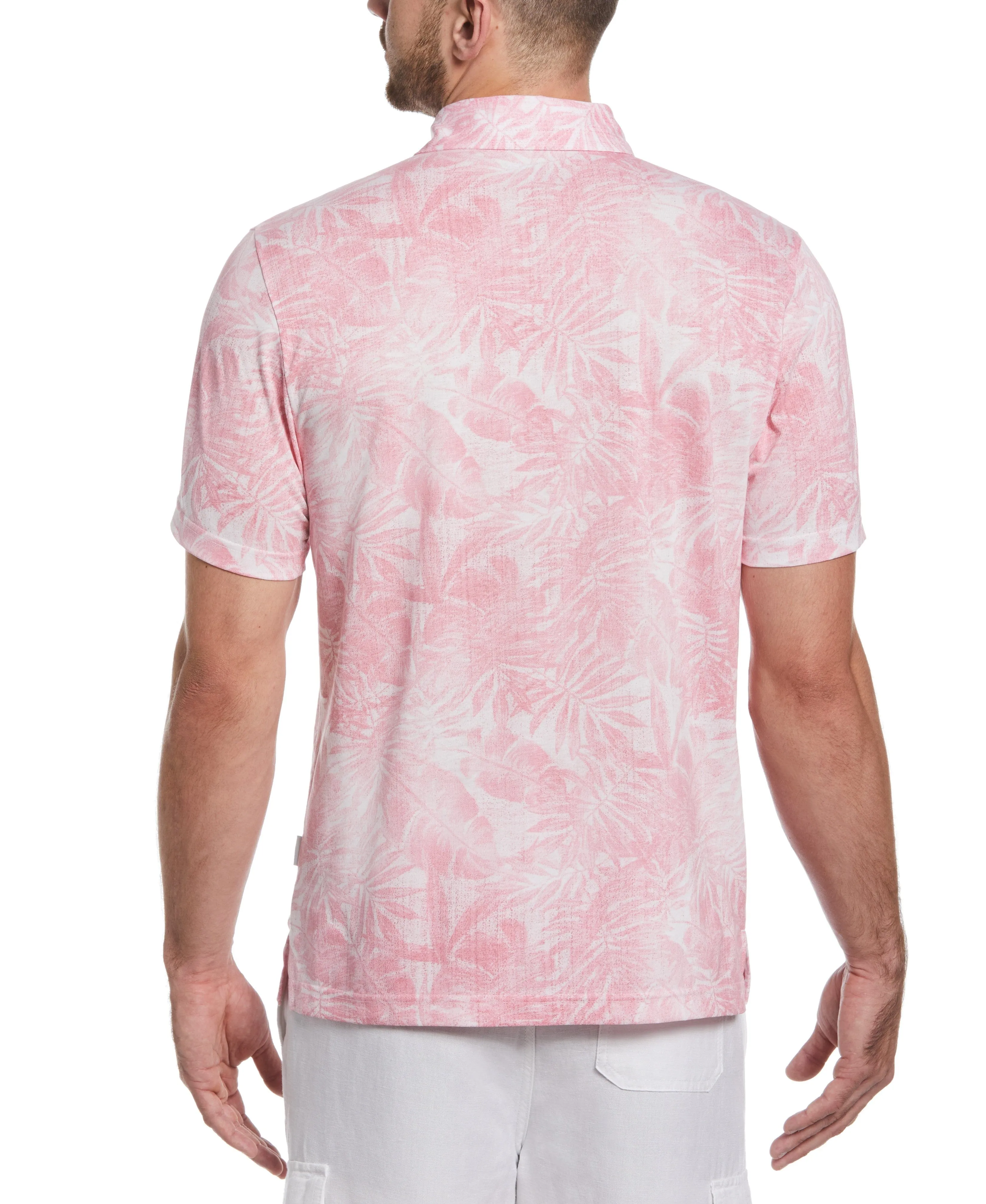 Tonal Tropical Print Polo
