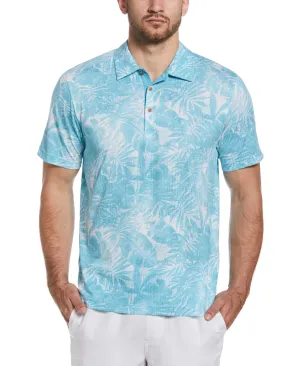 Tonal Tropical Print Polo