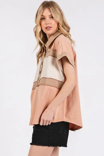 Top This Fit Mineral Washed Polo Top