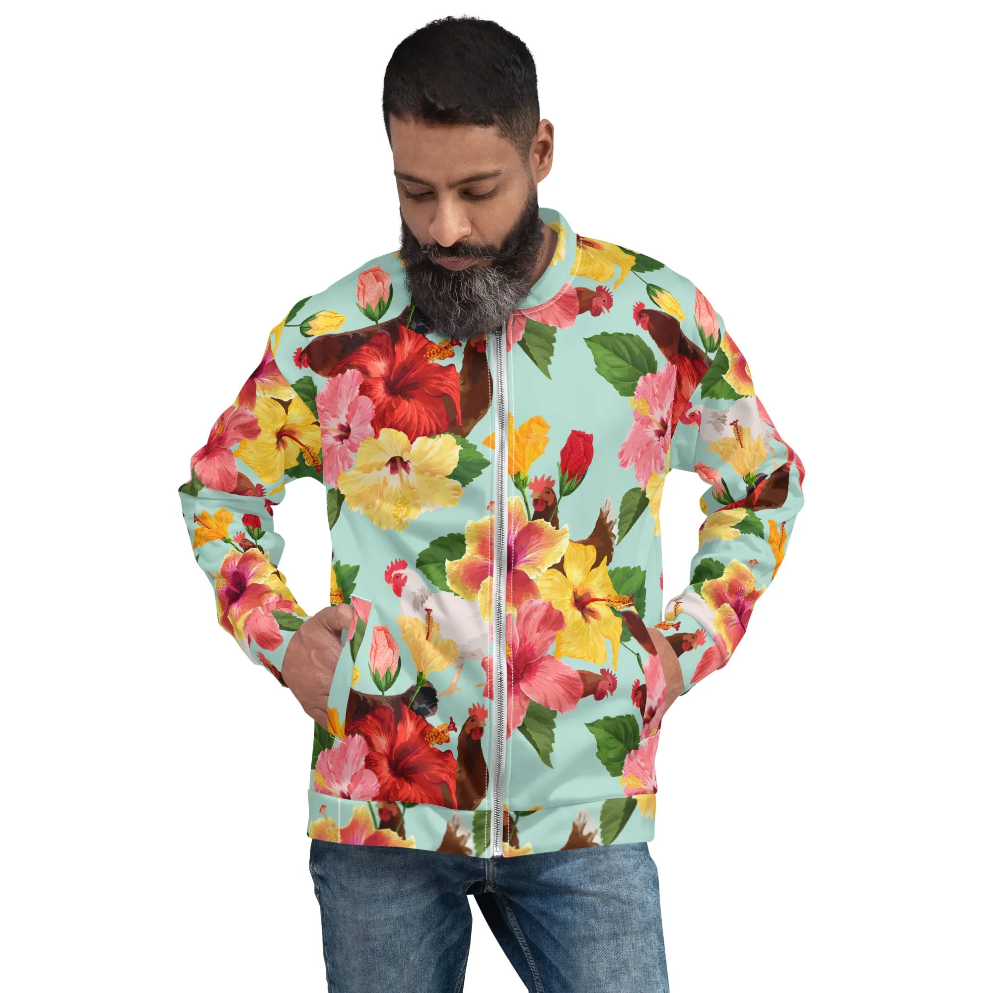 Tropical Chicken Vibes Bomber Jacket