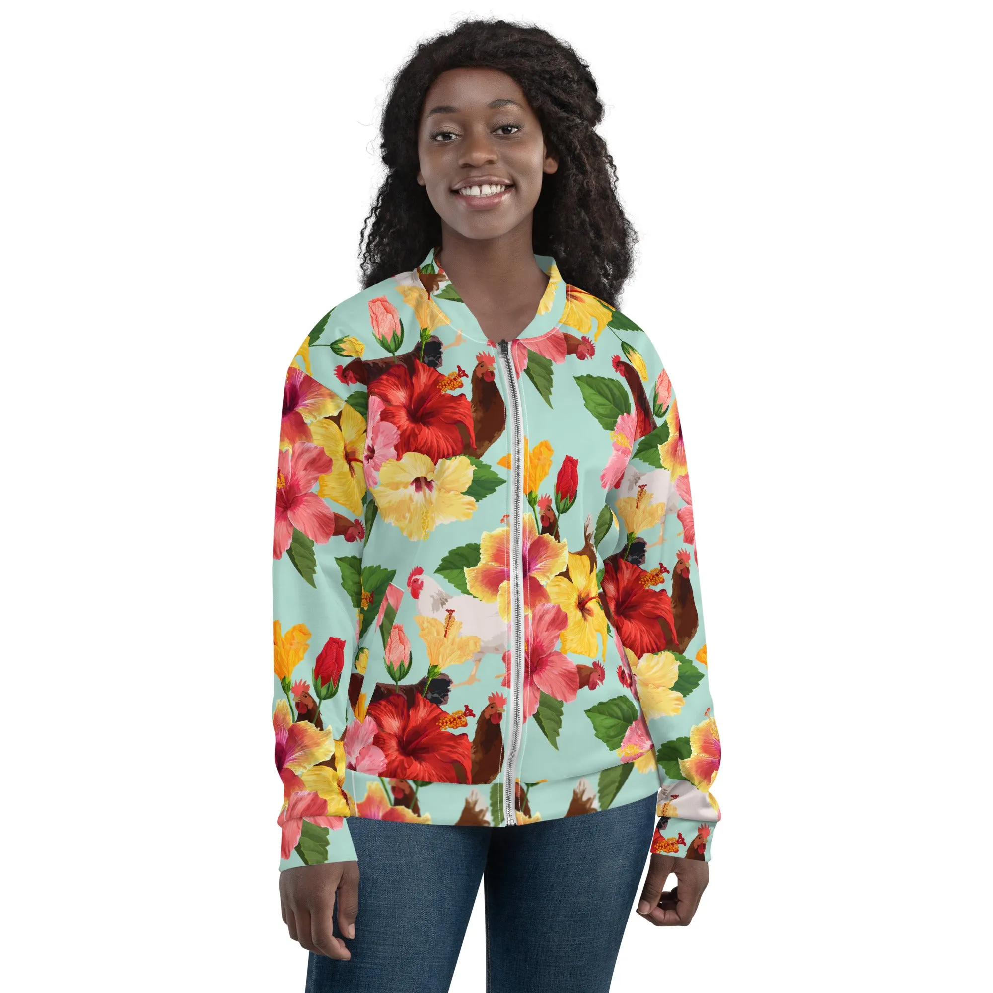 Tropical Chicken Vibes Bomber Jacket