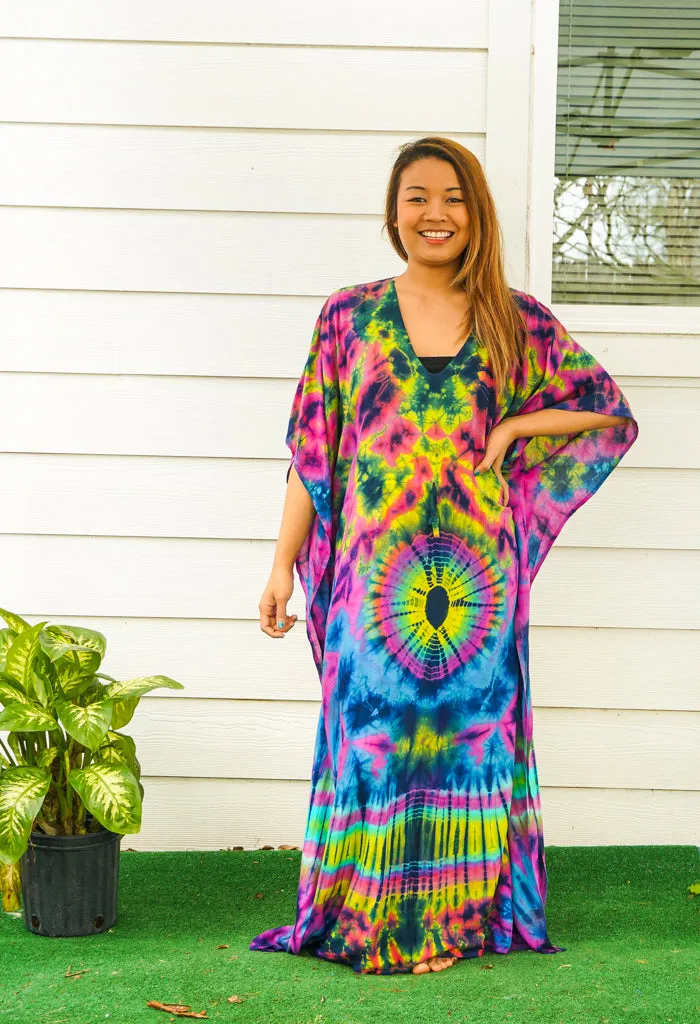 Tropical Dusk Tie Dye Kaftan