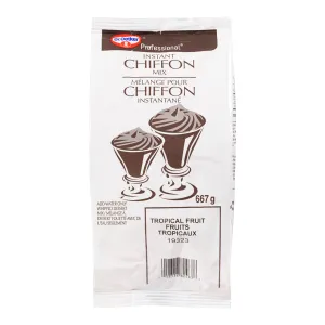 Tropical Fruit Chiffon Mousse Dessert - Oetker - 4 x 667 grams - Baking Mixes and Ingredients - Canadian Distribution