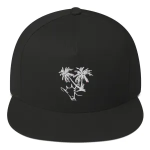 Tropical Goat Embroidered Flat Bill Hat – Bold, Fresh &amp; Unique
