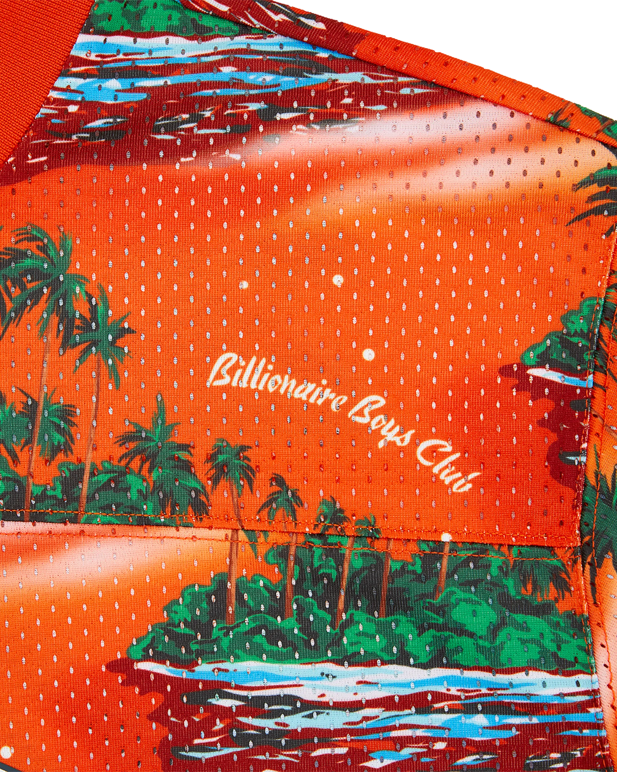 Tropical Island Print Football Top